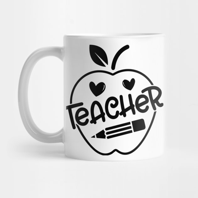 Teacher Sign In An Apple, Pencil, Teacher’s Day Gift by Darksavage